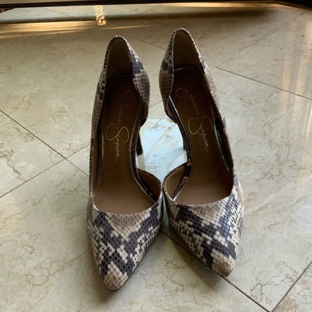Jessica Simpson snake heels
